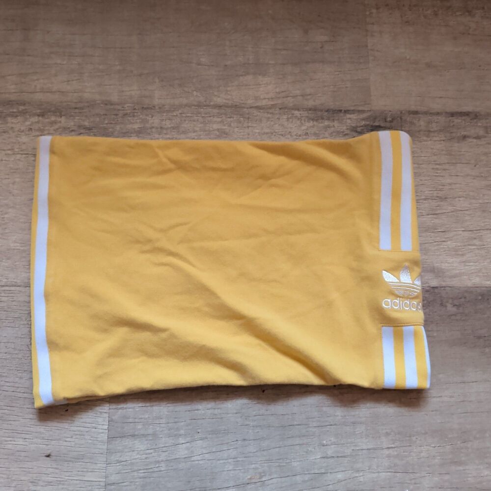 Adidas Women's Originals Tube Top Yellow/White Size M